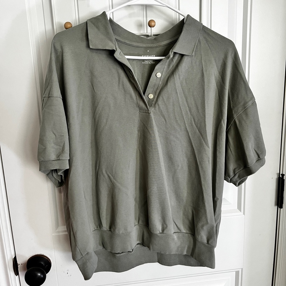 Everlane Oversized Polo in Clay